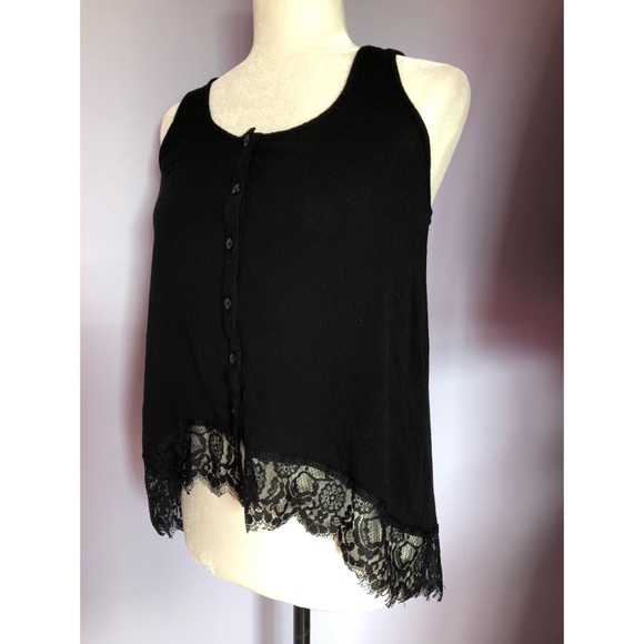 Kirra button up black sleeveless blouse - Picture 3 of 5